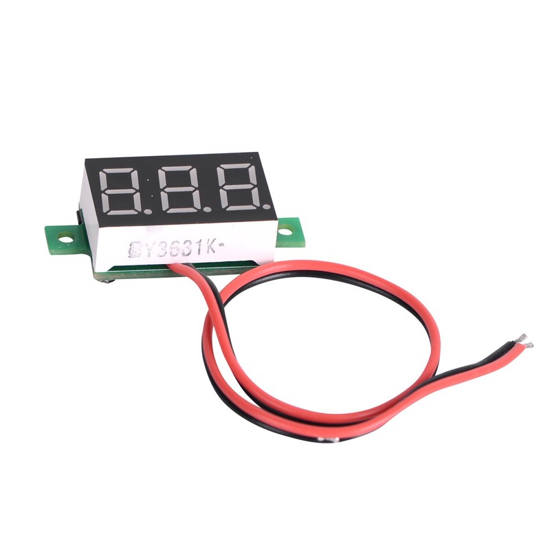 VKLSVAN 5pcs Small 2 Wire Red Digital Voltmeter 0.36 inch
