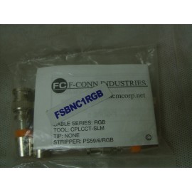 F-Conn FSBNC1RGB Mini Coaxial Cable Connectors - Pack of 5 - Sealed NOS