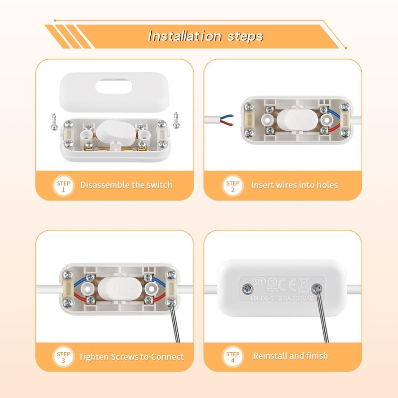 2 x 6A 2 Pin and 3 Pin Rocker Switch