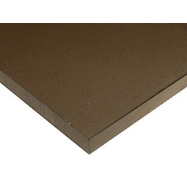 1/4" (6mm) Light Tinted Bronze 12"x12" Nominal Size Translucent Acrylic Plexiglass 0.220" Thick #2412 Sheet AZM