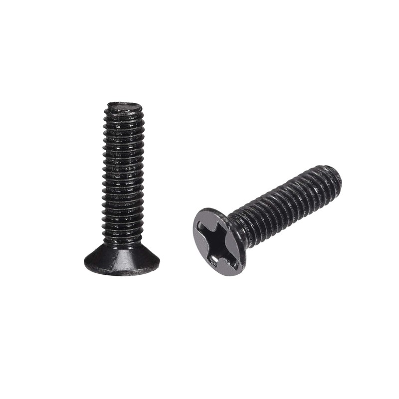 sourcing map M3 x 12mm Phillips Screw Fastener Black for