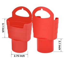 iSaddle French Fry Cup Holder - Automotive Interior Accessories Chips CupHolder for Cell Phone Fast Food Drink Beverage Key Fob Fits Vehicle Boat Truck RV (2.75 inch Base, Orange Color)