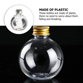 Sewroro Drinking Ball Candy Jar 150 ml Pack of 25 150 Transparent Pear Bottle Transparent Plastic Bottle Pear Shape Bottle Fillable Container Screw Cap Empty Bottle (Random