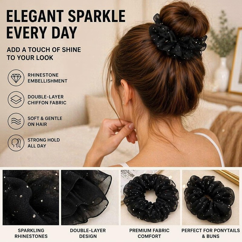 Hair Accessories Set For Women - Headscarf - Scrunchie -