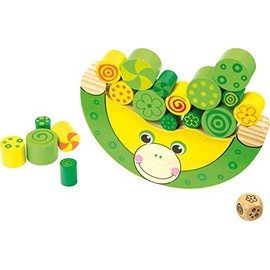 Small Foot 11058 Wooden Balancing Frog Educational Toy Motor Skills and Balancing Game in One - From 3 Years