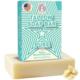 Eat My Face Beef Tallow Soap Bar (Unscented) – Fragrance-Free for the Most Sensitive Skin | Grass Fed, Organic | Moisturizing Natural Cleanser for Face, Body & Baby