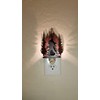 Sasquatch Bigfoot Night Light made out of Rusted Steel