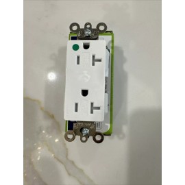 Leviton White Decora Hospital grade receptacle duplex 16362-SGW Tamper