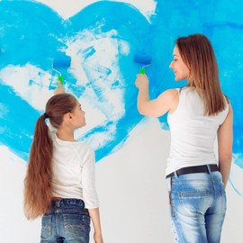 SQAQS 15pcs 4-inch Foam Mini Rollers for All Paints, High-Density Foam Coating Rollers, for Gloss and Satin Coatings, for Flat and Smooth Surfaces, for Furniture Painting and Decoration