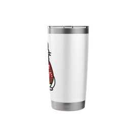 Christmas Cat Wearing Red Sweater with Snowflakes Design Stainless Steel Insulated Tumbler