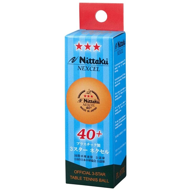 NITTAKU Ball Nexcel 40+*** Pack of 3, Orange