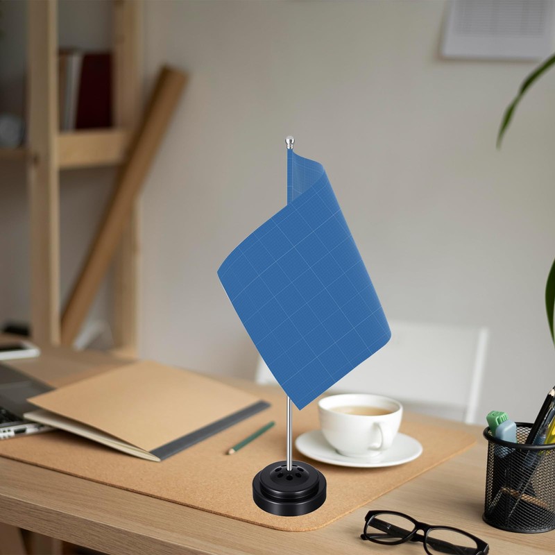 FdcLixuvol 8 Hole Desk Flag Holder, 4 Pack Black Desktop