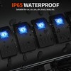 DaierTek Marine Boat Rocker Switch 12V, Lighted Blue LED Waterproof