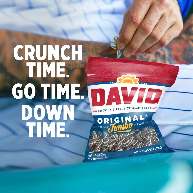 DAVID SEEDS Roasted and Salted Original Jumbo Sunflower Seeds, Keto
