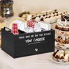 Paper Plate Dispenser with Drawer for Kitchen Countertop, Wooden Paper