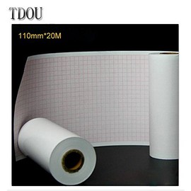TDOU Rollo de papel térmico ECG de 110 mm x 20 m para máquina ECG de 3/6 canales ECG600G de papel aislante