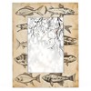 Mintoprints Vintage Fish 5x7 Picture Frame, Fishes Drawing Display Picture