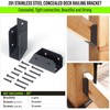 CNQLIS 8Pcs Stainless Steel 2" x 4" Deck Railing 30°