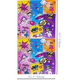 YIFONTIN Animal Astronaut Cartoon Beach Towel – 51.0"x25.5" Soft Absorbent Cotton Blanket with UFO, Rockets & Fun Text for Kids, Teens, Pool, Bath, Swimming.