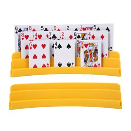 GHERPTE 2 Pack Three-Layer Playing Cards Holders，Playing Card Holder for Kids Adults Hands Free Card Holder for Family Card Game Nights Poker Parties