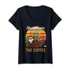 Womens Retro Sloth Slow Down Enjoy The Coffee Lovers Chill