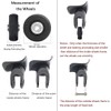 68 x 24mm 2 Pcs Luggage Suitcase Replacement Wheels, Rubber