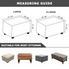 Ottoman Cover, Stretch Rectangle Velvet Ottoman Slipcovers of Foot Stool