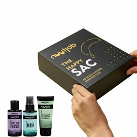 Nuutjob Happy Sac Gift Set for Men Combo of 3 – Intimate Wash, Deodorizing Spray & Liquid Powder for Sweat Control, Hair Removal Friendly, Grooming & Personal Care Gift for Him 1.69 fl oz