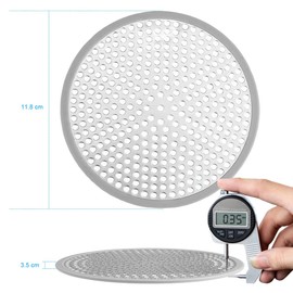 Pack of 3 Hair Strainer, Hair Catcher Shower 118 mm / 4.65 inches, Round Drain Hair Catcher, Drain Strainer Shower Large Stainless Steel, Drain Protector, Strainer Bath Drain Hair, for Kitchen,