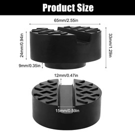 Pack of 2 Rubber Pad Car Jack Rubber Car Jack Receptacle Generic Rubber Pad for Trolley Jacks and Lifting Platforms