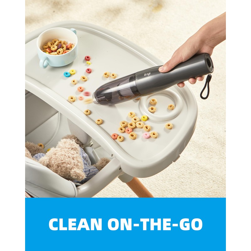 Brigii Crevice Vacuum, Cordless Mini Vacuum, 2 in 1 Handheld
