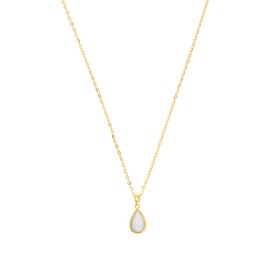 Amor 2035998 Women's Necklace with Pendant 925 Sterling Silver Mother of Pearl 42 + 3 cm Gold Comes in Jewellery Gift Box, Sterling Silver