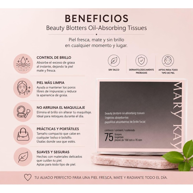 Mary Kay Papelillos Absorbentes Faciales para Control de Brillo y