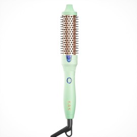 K&K Brush 30, 1.18 Inch Hot Styling Brush, Ionic Curling Iron with Tourmaline Ceramic Barrel, Professional Hair Curler up to 356°F, Dual Voltage Hair Waving Style Tool for Traveling