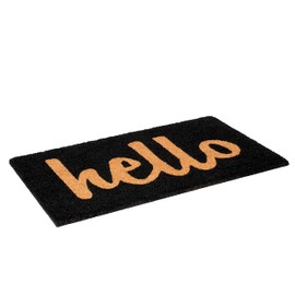 Calloway Mills Script Hello Doormat (Black/Natural, 24" x 48")