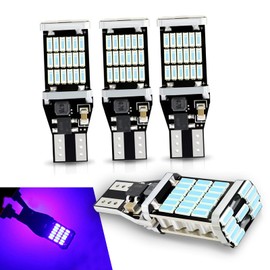 Arwrilt 4 PCS Car T15 LED Reverse Lights, 6500K 4014 45SMD Chipsets Back-up Reverse Lights, 800LM 360° High Brightness Canbus Light Backup, Universal Brake Light Replacement for Cars Trucks (Blue)