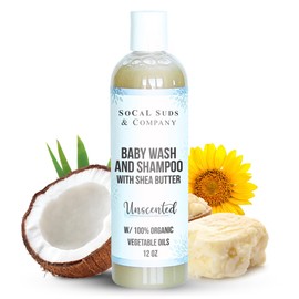 SoCal Suds & Company 12oz Baby Shea Butter Body Wash & Shampoo- Unscented