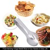 HINMAY Serving Tongs 8-Inch Stainless Steel Salad Tongs Fork and