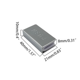 Yuqim 4 Pack Glass Door Clips Magnetic Touch Clamps Magnet Strike Plate for Glass Cabinets Shower Doors(Chrome)