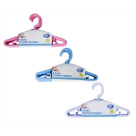 First Steps Pack of 8 Baby Clothes Hangers (PINK)