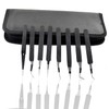 PRECISE CANADA 8 piece Eyelash Extension Tweezers Black Color Straight