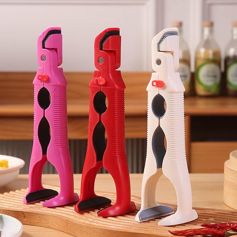 3-in-1 Hot Plate Gripper Tongs,Multi-Angle Hot Plate Gripper, Silicone Non-slip