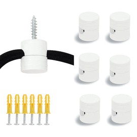 GVOREE Swag Hook for Chandelier Ceiling Lights Cable, Lamp Hook for Hanging Pendant Lighting Fixture,6 Pack White Modern Swag Hooks for Ceiling Hanging