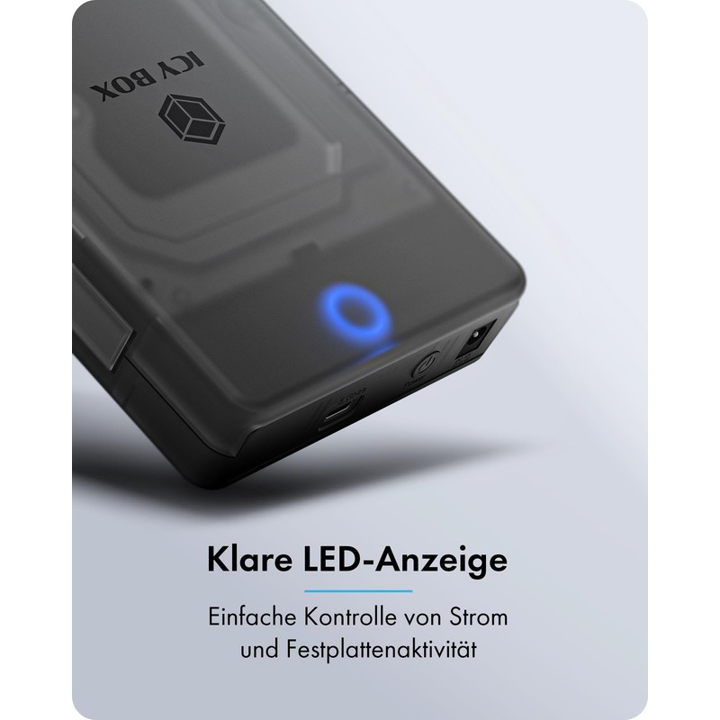 ICY Box Spade Base 388 (2.5/3.5 SATA SSD/HDD Enclosure), USB