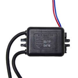 H.F Ignitor Model WMI924 Continuous Spark 120 Volt Ignition Transformer Module with Extended 24 Inch Dual Wire Insulated Spark Plugs Lead and 18 Inch Extended 2 Pin Connector Primary Leads