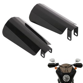 AnXin Motorcycle Handguards, Gloss Coffin Cut Hand Guards for Sportster Dyna Touring Street Glide Road King Electra Glide Baggers 2006 and Older, Small
