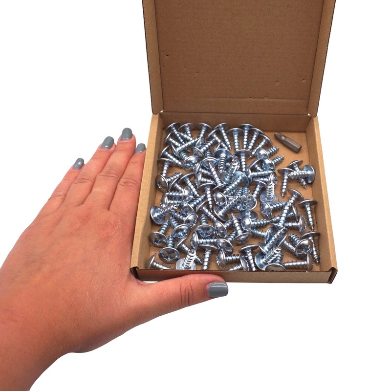 SKIR'CO (Pack of 80) Galvanised Steel 6.0 x 20mm Silver