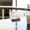 VILLFUL 12Pcs Place Card Holder Walnut Wood Display Stands Rustic