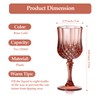 XUWAIDSGN 7oz Plastic Vintage Wine Glasses Drinking Glasses Unbreakable Wedding