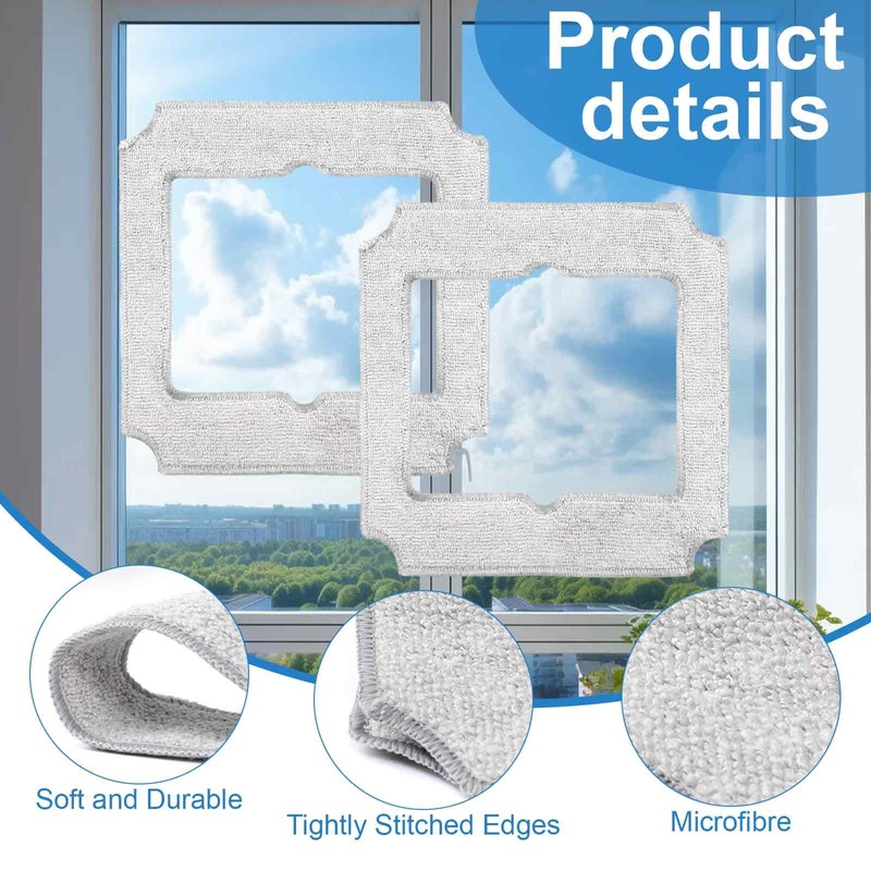 Pack of 10 Cleaning Cloths for Ecovacs Winbot Mini Family